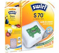 PakTrade 8 Sacs D'aspirateur + Billes Déodorantes Compatible avec Bosch BSN Serie - bigbag 3 L, BSN 1600 | Compatible avec Swirl S70 - S 70 | 8 Sacs, Désodorisant, Accessoires, Pièces Détachées