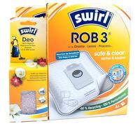 PakTrade 8 Sacs D'aspirateur + Billes Déodorantes Compatible avec Dreame L10S Plus, Z10 Plus, Z10 Pro | Compatible avec Swirl ROB3 - Rob 3 | 8 Sacs, Désodorisant, Accessoires, Pièces Détachées