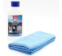 PakTrade Détartrant pour Machines à Expresso, Cafetières Automatiques + Chiffon en Microfibre Compatible avec Melitta Anti Calc Liquid, 250 ML Flasche Flüssigentkalker - Accessoires, Pièces Détachées