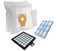 PakTrade Set - Filtre HEPA + Filtre Moteur + 10 Sacs Aspirateur pour Siemens DYNAPOWER VS08G2026/03 - VS08G2030/01-03