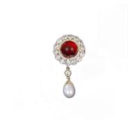 Palace Broche en perles d'imitation pour femme, manteau, pull, écharpe, cadeau de vacances (couleur : A, taille : 2,2 x 5,5 cm), 2.2*5.5CM