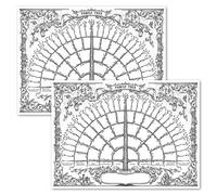 Palace Learning 2 Pack - Family Tree Chart To Fill In- 6 Generation Genealogy Poster - Blank Fillable Ancestry Chart [Version 1] (18" x 24")