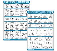 Palace Learning Lot de 2 affiches d'exercices de poids corporel - Volume 1 et 2 - Tableau d'exercices de poids corporel laminé - (45,7 x 61 cm)