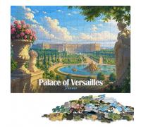 Palace of Versailles View Puzzle en Bois 300 pièces, Jeu De Réflexion | À offrir : Puzzle pour passionné : cadeau puzzle pour les fêtes, loisir pour amateur de puzzle.