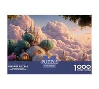 Palace Surrounded by Trees 1000 Pièces Carton Premium Lot de Puzzles Magical Castle in Clouds Stimulant Et Éducatif Jeu Créatif Puzzles As Birthday Gifts 38x26cm/1000pcs
