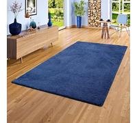 PALACE - Tapis Shaggy à Poils Longs - Bleu foncé 17 Tailles Disponibles