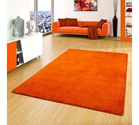 PALACE - Tapis Shaggy à Poils Longs - Orange - 17 Tailles Disponibles
