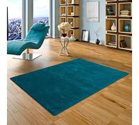 PALACE - Tapis Shaggy à Poils Longs - Sarcelle Bleu Verde - 17 Tailles Disponibles