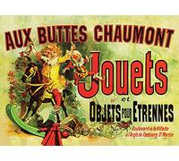 PalaceLearning Affiche Jouets (comme vu dans l'appartement de Monica's Apartment on Friends) - Aux Buttes Chaumont Jouets par Jules Cheret 1885 - Vintage Art Print Antique 18" x 24" Plastifié.