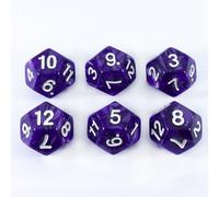 Paladin Roleplaying Lot de 6 dés D12 violets - Effet nacré