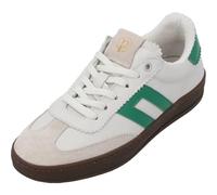 Palado Baskets Ololana pour femme - Chaussures de sport confortables fabriquées au Portugal - Élégantes et tendance - Design sportif, Blanc cassé, vert agneau, 37 EU
