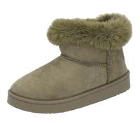 Palado Giyna Bottes d'hiver pour femme - Bottes tendance - Bottines doublées chaudes - Bottes confortables pour l'automne et l'hiver, kaki Mf, 36 EU