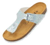 Palado Kos G Leo Tongs pour fille - Sandales tendance fabriquées en Espagne - Chaussons confortables avec motif léopard - Chaussures d'été tendance avec semelle en liège, Vert clair 20 7158 55 93, 34