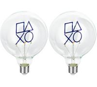 Paladone Ampoule LED décorative PlayStation E27 - À ajouter à n'importe quelle lampe compatible Edison, cadeau de collection sous licence officielle Gaming, pour chambres et maisons (Lot de 2)