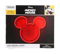 Paladone Applique murale néon LED Disney Mickey Mouse avec cordon d'alimentation pour la maison, la chambre, l'espace de vie, cadeau de culture pop
