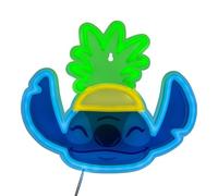 Paladone Applique murale néon LED Lilo & Stitch avec ananas, sous licence officielle Disney avec cordon d'alimentation pour la maison, la chambre, le salon, cadeau pour les fans du film