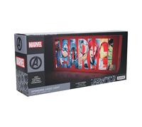 Paladone Avengers Marvel Logo Light - produit officiel Disney, 2 modes d'éclairage, panneau décoratif pour les fans de Marvel, alimentation par USB ou batterie