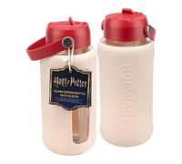 Paladone Bouteille d'eau en verre Harry Potter avec manchon en silicone gaufré, 800 ml, passe au lave-vaisselle, sous licence officielle