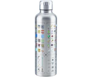 Paladone Bouteille d'Eau Métal Minecraft - Marchandise Officielle, Bouteille Étanche pour Boissons Chaudes & Froides, Cadeau pour Fans, 470ml (16 fl oz)