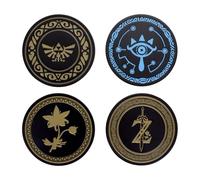 Coasters Métal Legend of Zelda avec Dos en Liège - Marchandise Officielle Nintendo, Cadeau pour Gamers, Set de 4