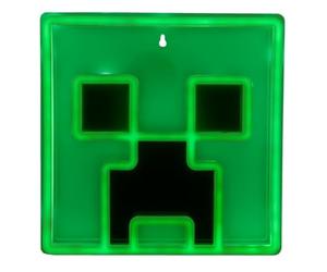 Paladone Creeper Lampe murale LED emblématique sous licence officielle Minecraft Décoration de chambre pour garçons et filles, veilleuse de jeu en vert vif