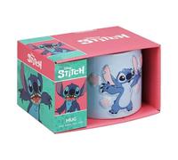 Paladone Tasse Disney Lilo & Stitch, bleu pastel sous licence officielle 400 ml grande tasse à café en céramique pour le thé et le chocolat chaud, marchandise de la culture pop pour les cinéphiles