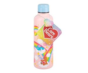 Paladone Gourde Bisounours en métal avec couvercle à visser de 600 ml, sous licence officielle, réutilisable, avec motif coloré pour les voyages, le sport, l'école et le bureau