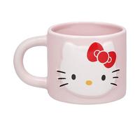 Paladone Hello Kitty - Tasse rose pastel - Sous licence officielle Sanrio - 400 ml - Grande tasse à café en céramique pour thé et chocolat chaud - Cadeau Kawaii pour filles, femmes, adolescents