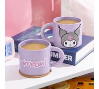 Paladone Kuromi Tasse violette sous licence officielle Sanrio Hello Kitty & Friends 400 ml Grande tasse à café en céramique pour thé et chocolat chaud, cadeau kawaii pour filles, femmes, adolescentes