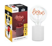 Paladone Lampe Disney néon LED décorative Mickey Mouse - Ampoule en verre E27, sous licence officielle, cadeau de collection, lumière amusante pour chambres et maisons