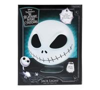 Lampe masque Jack Skellington - Officiellement licencié, Lampe ambiance pour Halloween ou Noël, Câble USB inclus - 18cm