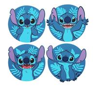Paladone Dessous de verre Disney Stitch en forme de point Lot de 4