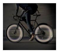 Bike Wheel Lumières LED pour roues de vélo - Set de deux lumières colorées pour couverture d'air, 7 modes de clignotement, Décor pour cyclistes