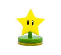 Paladone Mario Super Star 3D Icon | Licence officielle Nintendo Collection | Idée cadeau unique | Veilleuse lumineuse ou lampe de bureau | Alimenté par 2 piles AAA, jaune