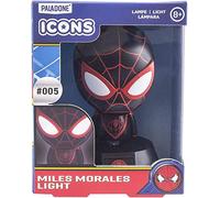 Paladone Miles Morales Lampe Icône 3D BDP | Marvel Spiderman | Lampe de nuit ou de bureau sous licence officielle | Cadeau parfait pour les fans de super-héros et de bandes dessinées | Alimenté par 2 piles AAA