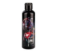 Paladone Miles Morales Spider-Man Bouteille d'eau en métal sous licence officielle Marvel Superhero 500 ml Bouteille isotherme réutilisable en acier inoxydable pour l'école, le sport, le travail