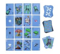 Paladone Minecraft - Cartes à Jouer imperméables avec étui de Rangement en Relief - Deck Standard sous Licence Officielle avec Personnages, Jouets et Cadeaux pour garçons