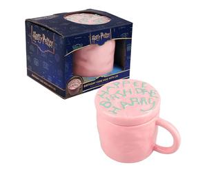 Paladone Mug en Céramique Harry Potter Happee Birthdae en Forme de Gâteau avec Couvercle, 400 ml, Produit Officiel