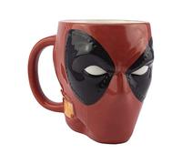 Paladone Mug masque Deadpool - Officiellement licencié, Tasse en forme de visage pour boissons chaudes ou froides, 550ml