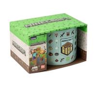 Paladone Mug Minecraft, grande tasse à café en céramique 400 ml sous licence officielle, détails en relief, produit de jeu vidéo pour joueurs et collectionneurs, thé, chocolat chaud