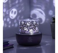 Paladone Nightmare Before Christmas Lampe de projection sous licence officielle avec sons et scènes effrayantes interchangeables avec Jack Skellington, 4 modes d'éclairage, lumière décorative