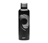 Paladone 007 Metal Water Bottle Gourde Mixte, Noir/argenté, 450ml