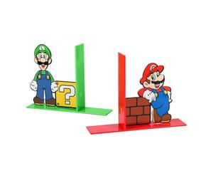 Paladone Products Super Mario Serre-Livres Mario et Luigi