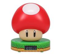 Paladone Réveil Digital Champignon Super Mario Brothers - Marchandise Nintendo Officielle, Sons de Power Up, Réveil pour Enfants & Accessoires de Chambre
