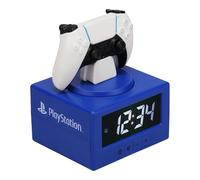 Paladone Réveil numérique en Forme de Manette Playstation avec Fonction veilleuse - Décoration de Chambre sous Licence Officielle pour Les Enfants et Les Adolescents, Blanc/Bleu
