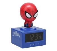 Paladone Réveil numérique Marvel Spiderman avec veilleuse et Musique, sous Licence Officielle MCU Superhéros, Décoration de Chambre pour Enfants et Adolescents, Fonctionne avec des Piles
