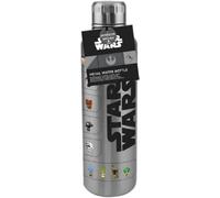 Paladone Star Wars Bouteille d'eau en métal sous licence officielle Gamer and Comic Series Décoration et cadeau, accessoire de bureau Disney pour tous les âges, verres à boire avec personnages du film