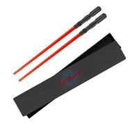 Paladone Star Wars Paire de baguettes de sabre laser Sith rouge avec boîte de rangement, accessoires de cuisine réutilisables sous licence officielle, cadeaux pour les fans de science-fiction et de