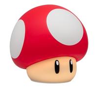 Paladone Super Mario Super Champignon SquishyGlo Lampe Rechargeable - Veilleuse Silicone Souple avec 3 Niveaux de Luminosité, Lampe Officielle Nintendo®