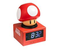 Paladone Réveil Super Mario Super Mushroom Icon – Numérique, veilleuse, 16 cm – Officiel Nintendo